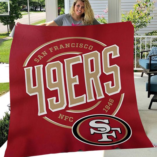 Licensed San Francisco Football Team 49ers Super Fleece Blanket