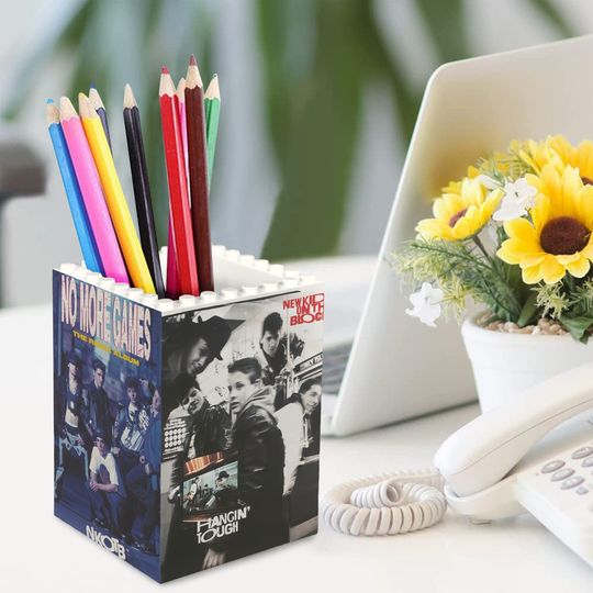 NK on The Block 80's Cassette Tape Desk Organizer, Makeup Brush Holder NKOT Block