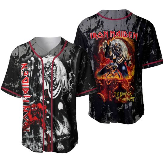 Iron Maiden Madrid Tour 2025 Baseball Jersey