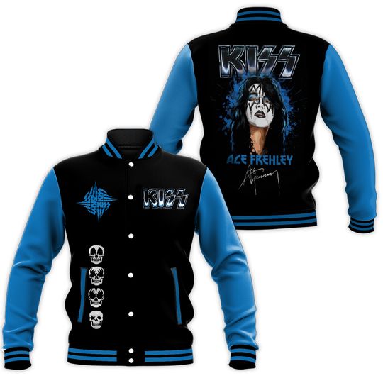 Kisses Band Ace Frehley Signatures Black Baseball Jacket, Gift For Fans