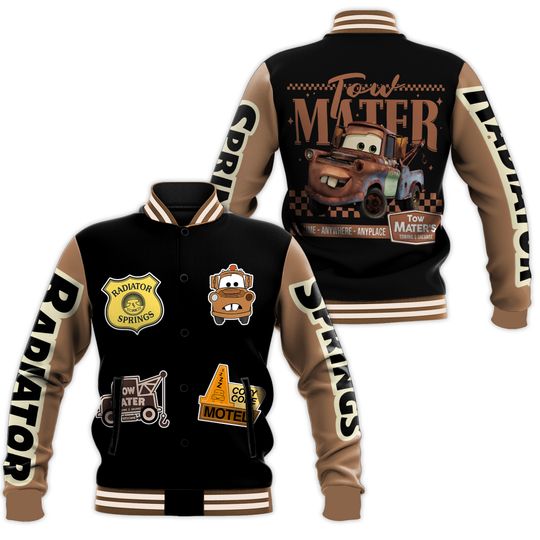 Mater Tow Varsity Baseball Jacket, Kids and Youth Jacket, Adult Unisex Racing Team Outfit