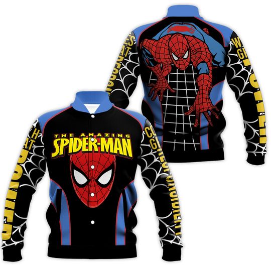 The Amazing Spiderman Birthday Xmas Gift For Fan Superhero Baseball Jacket
