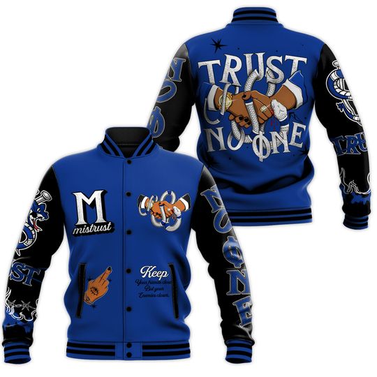 Trust No One Snake-Bite Street Style Baseball Jacket