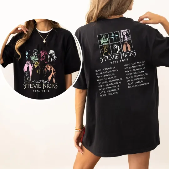 Stevie Nicks Live Concert 2025 Double Sided T-Shirt