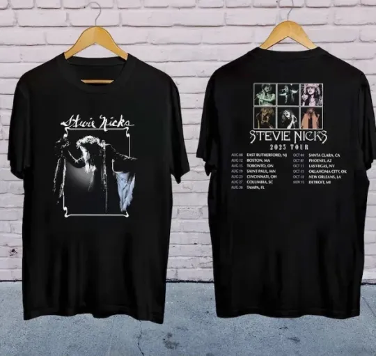 Stevie Nicks Graphic T-Shirt 2025 Live in Concert Short Sleeve T-Shirt