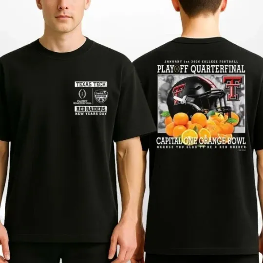 Texas Red Raiders Black 2026 Orange Two Sides Unisex T-Shirt