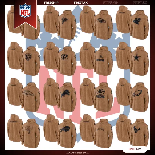 Men's American Football Salute to Service Club Pullover Hoodie Brown Reprint