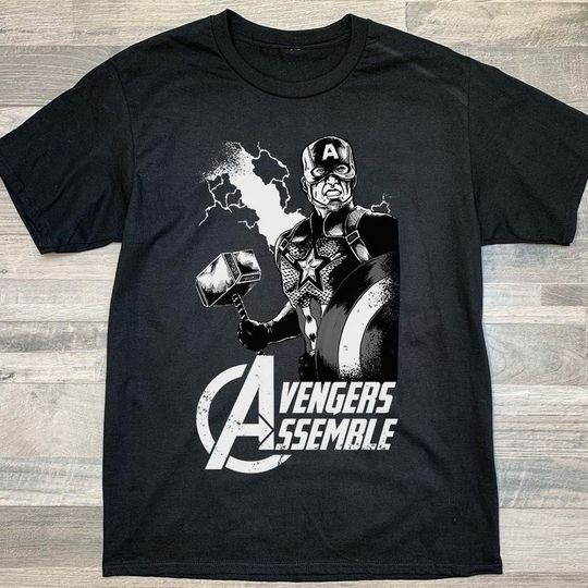 Captain America Avenger Assemble Superhero T-Shirt For Men Women Kids