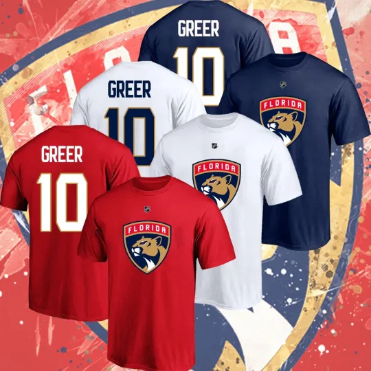 A.J. Greer #10 Florida Panthers Double Sided T-Shirt Fan Gift