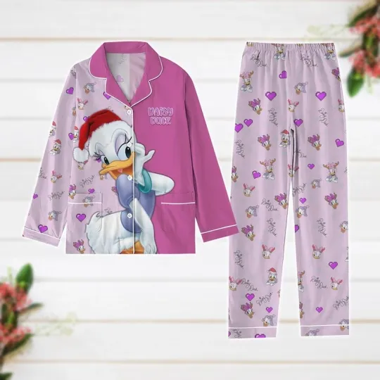 Daisy Duck Christmas Pajama Set for Women