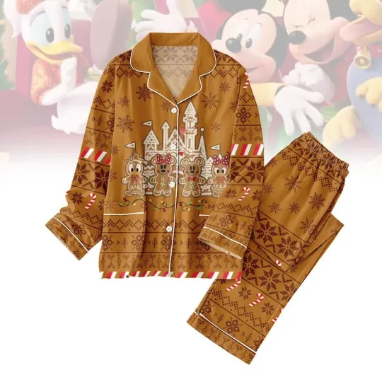 Mickey & Friends Gingerbread Castle Holiday Pajama Set