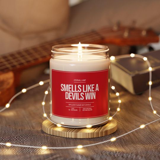 Smells Like a New Jersey Devils Scented Candles | Smells like Custom Candle | New Jersey Devils Scented Candle | Lucky Hockey Candle