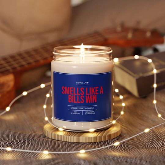 Smells Like a Buffalo Bills Scented Candles | Smells like Custom Candle | Buffalo Bills Scented Candle | Lucky Football Candle
