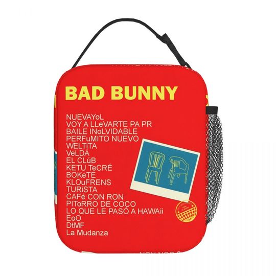 Bad Bunny DTMF Insulated Lunch Bag Cooler Bag with Meal Container for Kids