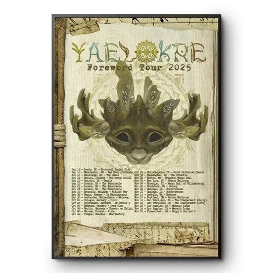 Yaelokre Foreword Tour 2025 Poster Fantasy Art Wall Print
