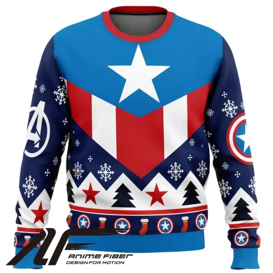 Captain America Christmas Ugly Sweater