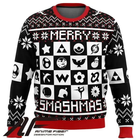 Super Smash Bros Merry Smashmas Christmas Ugly Sweater