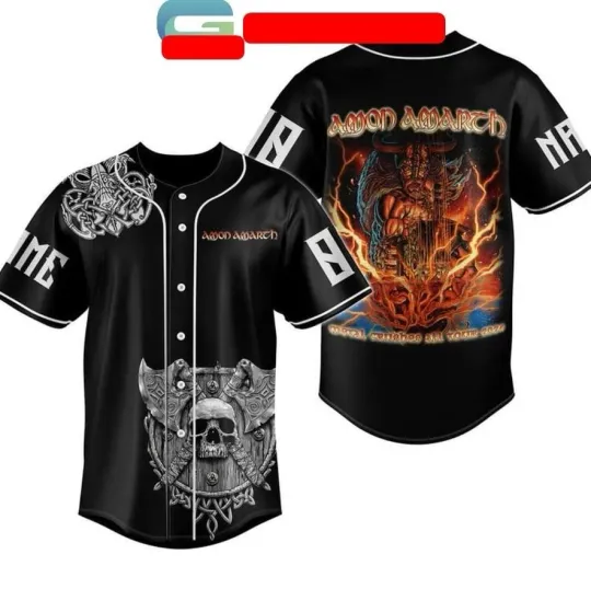 Amon Amarth Metal Crushes All Tour 2024 Custom Baseball Jersey