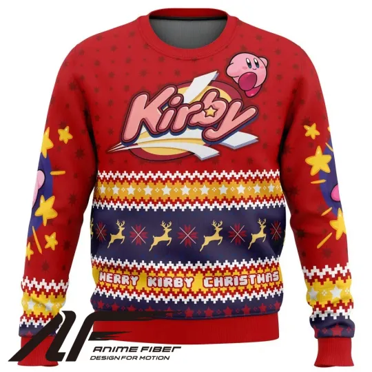 Kirby Merry Christmas Ugly Sweater
