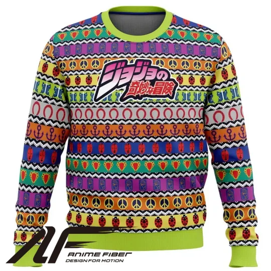 JoJo's Bizarre Adventure All Symbols Pattern Christmas Ugly Sweater