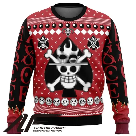 One Piece Fire Fist Ace Christmas Ugly Sweater