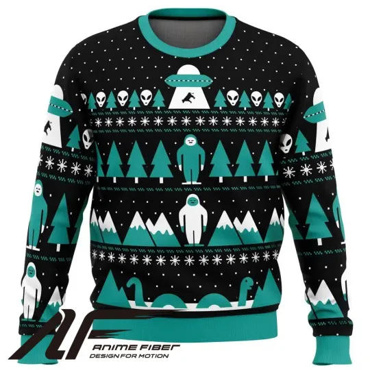 Paranormal Xmas Alien Christmas Ugly Sweater