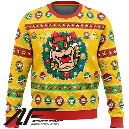 Mario Bros Bowser Christmas Ugly Sweater