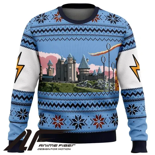 Harry Potter Retro Hogwarts Christmas Ugly Sweater