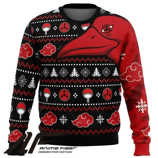 Akatsuki Itachi Symbolic Crows Christmas Ugly Sweater