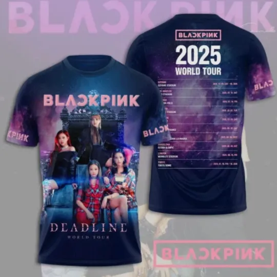 Blackpink 3D T-Shirt World Tour 2025, Gift for Fans
