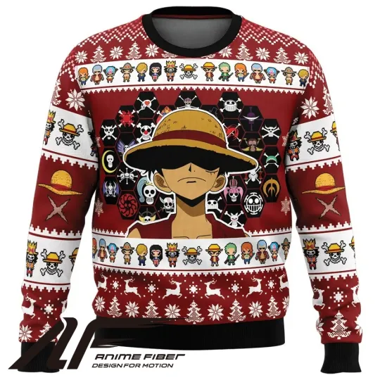 One Piece Jolly Rogers Christmas Ugly Sweater