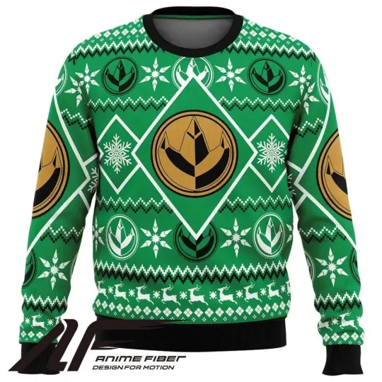 Power Rangers Green Ranger Christmas Ugly Sweater