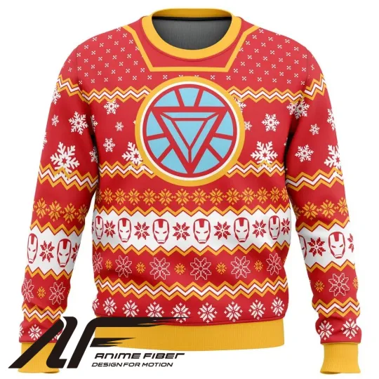 Iron Man Arc Reactor Christmas Ugly Sweater