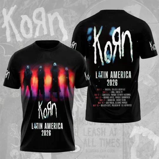 Korn Band 2026 3D Tour 2026 Shirt