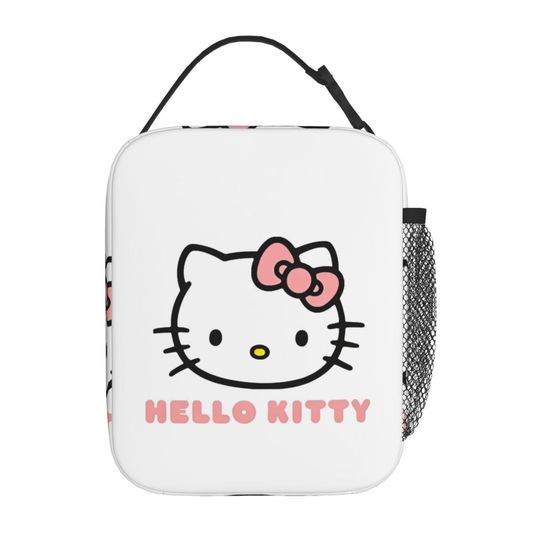 Cute Hello Kitty Logo Insulated Lunch Bag