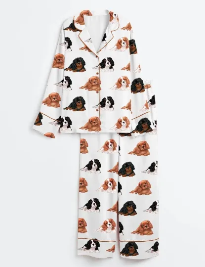 Women’s Cavalier King Charles Spaniel Dog  Pajama Set