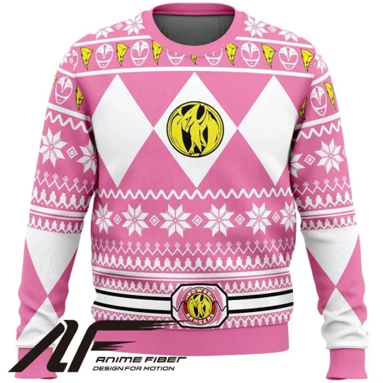 Power Rangers Pink Ranger Christmas Ugly Sweater