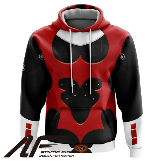 Power Rangers Red Psycho Ranger 3D Hoodie