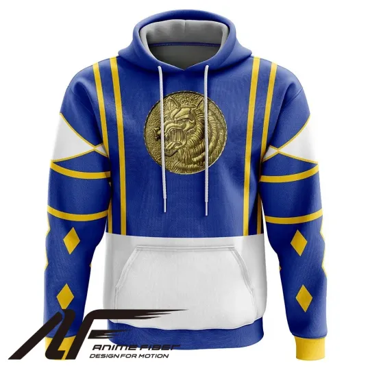 Power Rangers Blue Ranger Ninjetti 3D Hoodie