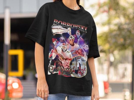Sergei Bobrovsky Shirt Vintage 90s Florida Panthers NHL Hockey Design Retro Bootleg Gift Classic Graphic Tee Unisex T-Shirt Limited Edition
