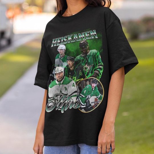 Miro Heiskanen Stars Shirt Vintage 90s Dallas Stars NHL Hockey Design Retro Bootleg Gift Classic Graphic Tee Unisex T-Shirt Limited Edition