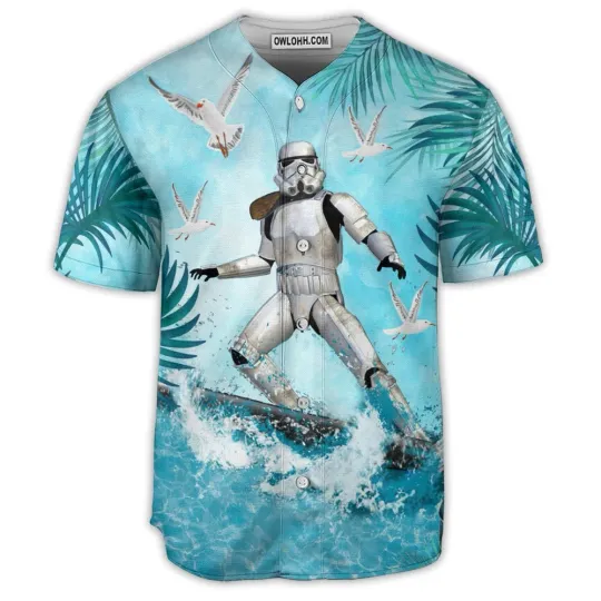 Starwars Stormtrooper Surfing Baseball Jersey