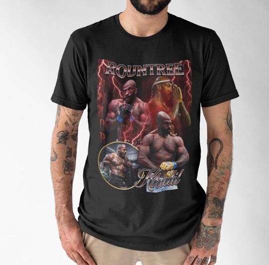 Khalil Rountree Jr 90s UFC Shirt Graphic Style T-Shirt kickboxing tshirt Vintage Oversized Sport Tee Retro Boxer MMA Bootleg Gift MMA