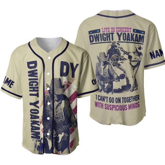 Dwight Yoakam Live In Concert Custom Baseball Jersey