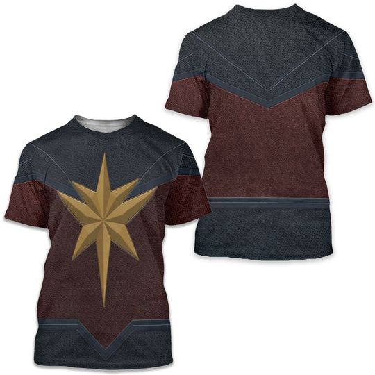Captain Marvel Women's Shirt, The Marvels 2023 Inspired Costume, Disney Apparel Fashion