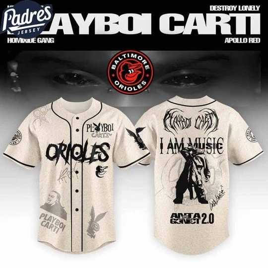 Baltimore Orioles x Playboi Carti Antagonist Tour 2025 Baseball Jersey