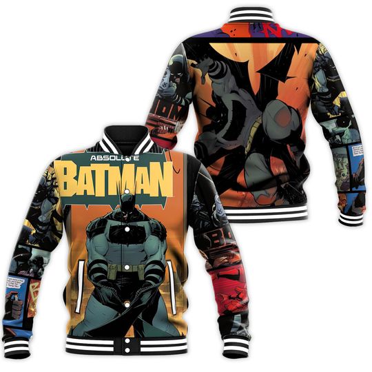 Absolute Batman Comic Book Superhero Fans Gift Vintage Style Baseball Jacket