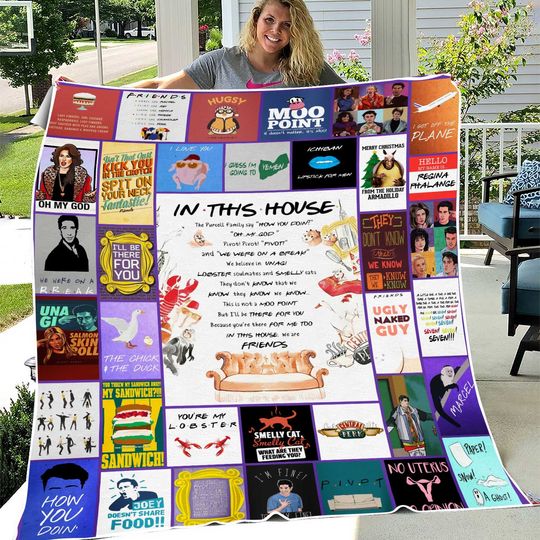 Friends Movie Fleece Blanket, Friends TV Show Blanket Sherpa, Friends Blanket, Gift for Fan