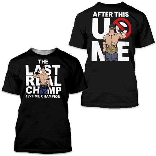 Jo Cen The Last Real Champ 17-Time Champion Black 3D T-Shirt