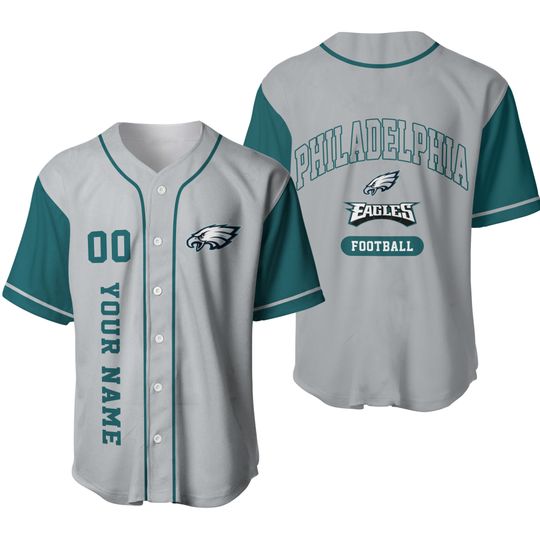 Personalized Philadelphia Football Jersey, Eagles Game Day Baseball Jersey, Sunday Football
